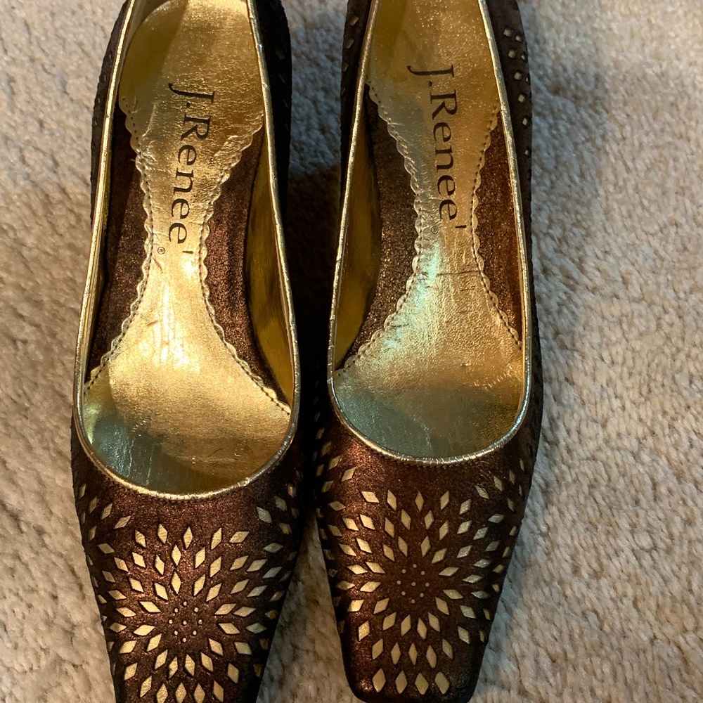 J. Renee Bronze and Silver shoes